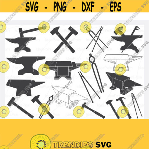Anvil SVG Hammer Clipart Forged Steel Svg Metal Iron Tool Svg Anvil Logo Blacksmith Tools Svg Anvil Clipart Anvil Cricut cut files