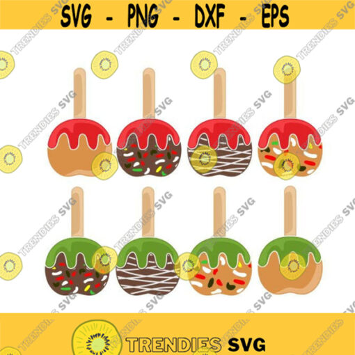 Apple Candy Caramel Halloween Thanksgiving Cuttable Design SVG PNG DXF eps Designs Cameo File Silhouette Design 1344
