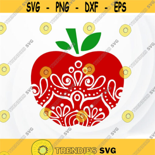 Apple SVG Apple mandala SVG Teacher svg Apple SVG cut file for Cricut School svg Apple silhouette Back to school svg Cutting Files Design 200.jpg