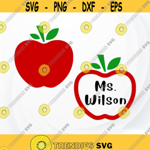 Apple SVG Apple monogram SVG Teacher svg Teacher name SVG cut file for Cricut Apple monogram frame svg Apple bundle svg Design 179.jpg
