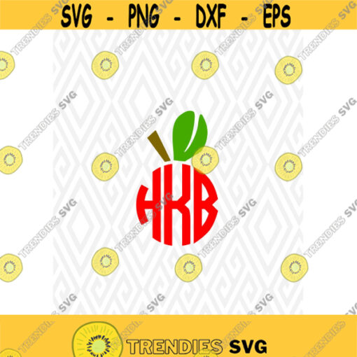 Apple Stem Monogram Topper Cuttable Design in SVG DXF PNG Ai Pdf Eps Design 150