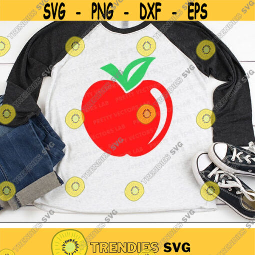 Apple Svg Back To School Svg School Cut Files Teacher Svg Dxf Eps Png Kids Shirt Design 1st Day of School Clipart Silhouette Cricut Design 1861 .jpg