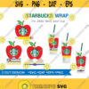 Apple Teacher Starbucks Cup Bundle 3 Designs SVG Teacher SVG DIY Venti for Cricut 24oz venti cold cup Instant Download Design 196