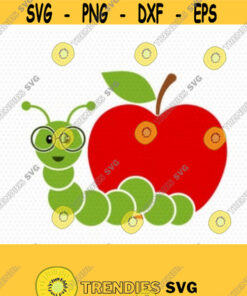 Apple caterpillar school svg Teacher SVG back to school svg school svg apple svg for CriCut Silhouette cameo Files svg jpg png dxf Design 80