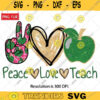 Apples Teacher Sublimation Download PNG Apple Peace Love Teach PNG Leopard Print png Sublimation Download Teacher Instant Download 608