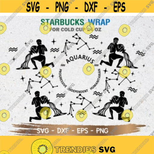 Aquarius Starbucks Cup SVG Astrology SVG Horoscope svg DIY Venti for Cricut 24oz venti cold cup Instant Download Design 26