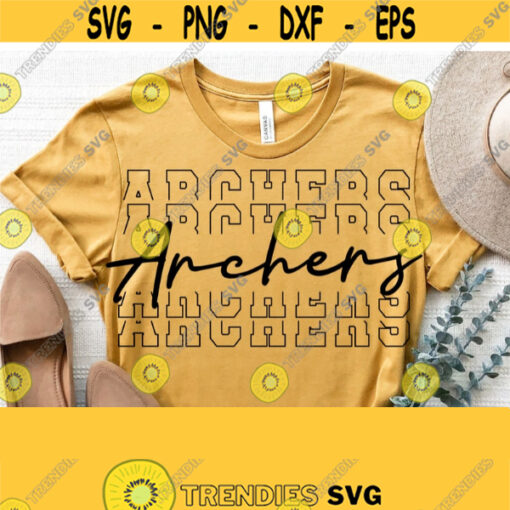 Archers SvgArchers Team Spirit Svg Cut FileHigh School Team Mascot Logo Svg Files for Cricut Cut Silhouette FileVector Download Design 1474