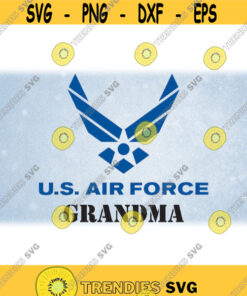 Armed Forces Clipart Blue Simple And Easy U.S. Air Force Grandma Words W Bird Shape Military Logo Digital Download Svg Png Formats Design 957
