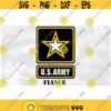 Armed Forces Clipart U.S. Army Star Military Logo with Fiance for Male Mate BlackWhiteYellow Layers Digital Download SVGPNG Design 897