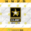 Armed Forces Clipart U.S. Army Star Military Logo with Grandma for Grandmothers BlackWhiteYellow Layers Digital Download SVGPNG Design 899