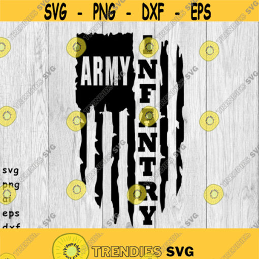 Army Infantry Flag Vertical svg png ai eps dxf DIGITAL FILES for Cricut CNC and other cut or print projects Design 410
