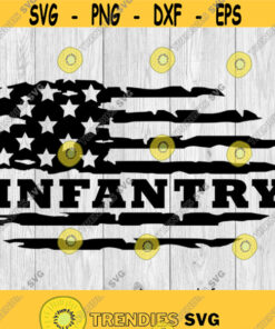 Army Infantry Flag svg png ai eps dxf DIGITAL FILES for Cricut CNC and other cut or print projects Design 409