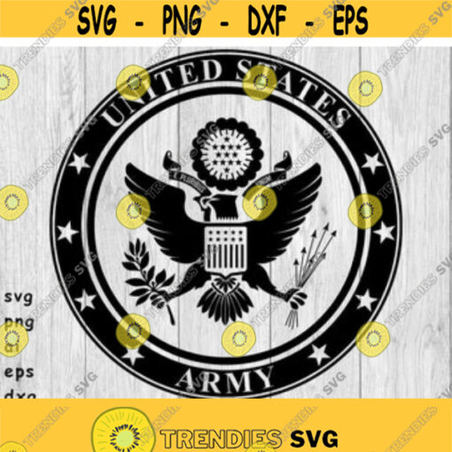 Army Seal Army Crest Army Logo SVG png ai eps dxf files for Auto and Vinyl Decals T shirts CNC Cricut and other cut projects Design 65