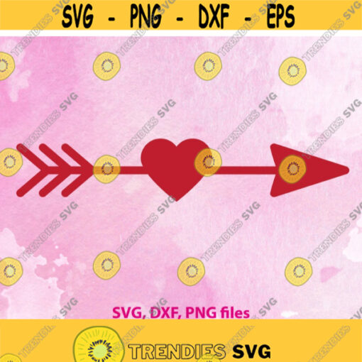 Arrow SVG Arrow Heart SVG Arrow Cutting File Arrow Clipart SVG Files Cricut Cut Files Silhouette Cut Files Design 1401
