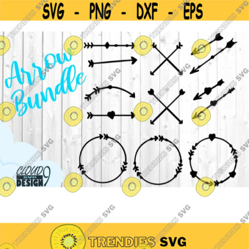 Arrow SVG Bundle Arrow SVG Files For Cricut Dotted Flourishes Svg Arrows Clipart Bundle Travel Adventure Arrow Cut Files Dxf Png .jpg