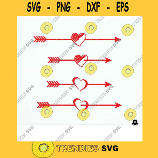 Arrow SVG Vintage Arrow Heart SVG Arrow Cutting File Arrow Clipart Heart Arrow svg SVG Files Cricut Cut Files Silhouette Cut
