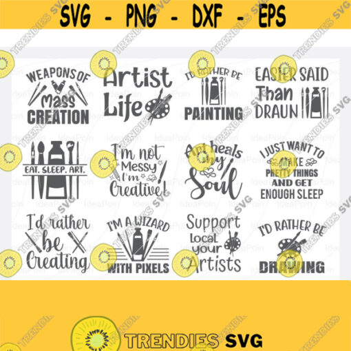 Artist Life SVG File Artist Cut File Artist Shirt Design Art SVG Paintbrush svg Artist svg Artist Palette SVG dxf eps png jpg