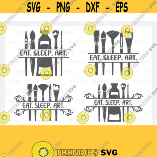 Artist SVG Eat Sleep Art SVG Artist Silhouette Art Supplies SVG Artist brush svg Artbeat svg Paintbrush Svg Heartbeat Palette svg
