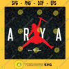 Arya Jordan Jumping girl SVG Digital Files Cut Files For Cricut Instant Download Vector Download Print Files