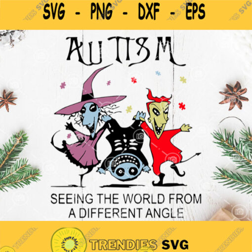 Autism Halloween Svg Autism Svg Halloween Svg Autism Seeing The World From A Different Angle Svg