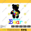 Autism Mama Bear SVG PNG Custom File Printable File for Cricut Silhouette