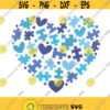 Autism Puzzle Heart SVG Autism Awareness SVG Autism Love Svg In April Wear Blue SVG Autism Shirt Svg Wear Blue Svg Autistic Love Svg Design 84