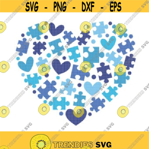 Autism Puzzle Heart SVG Autism Awareness SVG Autism Love Svg In April Wear Blue SVG Autism Shirt Svg Wear Blue Svg Autistic Love Svg Design 84