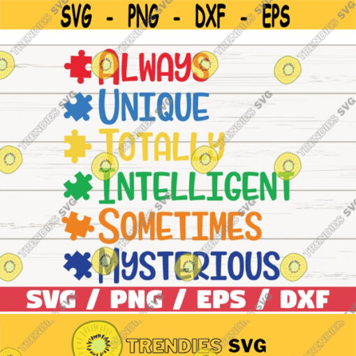 Autism SVG Cut Files Commercial use Cricut Clip art Autism Awareness SVG Printable Vector Autism Saying SVG Design 875
