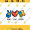 Autism svg Peace love autism autism Awareness svg svg Files for Cricut Silhouette svg jpg png dxf Design 659