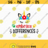 Autism svg embrace differences autism Awareness svg svg Files for Cricut Silhouette svg jpg png dxf Design 692
