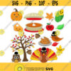 Autumn Fall Cuttable Design Thanksgiving Pack SVG PNG DXF eps Designs Cameo File Silhouette Design 1298