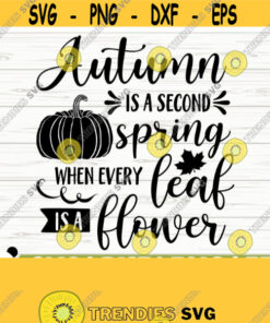 Autumn Is A Second Spring When Every Leaf Is A Flower Fall Svg Fall Quote Svg October Svg Autumn Svg Fall Shirt Svg Fall Sign Svg Design 539