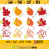Autumn Leaves svg Fall Leaves svg Leaves svg Bundle Autumn svg Fall Leaf svg dxf png Clipart Printable Cut File Cricut Download Design 1180.jpg