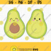 Avocado SVG. Avocado Girl and Boy Cut Files. Cute Kawaii Avocado PNG Clipart. Food Vector Files for Cutting Machine Digital Instant Download Design 567
