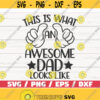 Awesome Dad SVG Fathers Day SVG Cut File Cricut Commercial use Instant Download Clip art Best Dad SVG Design 887