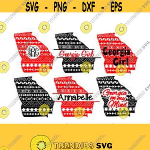 Aztec Georgia Designs SVG DXF Ai PS and Pdf Cutting Files for Electronic Cutting Machines