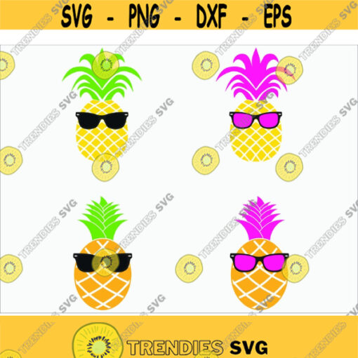 BOY GIRL PINEAPPLE Sunglasses SvgDxfPng Eps Ai Cricut file Silhouette file Vector Design 351