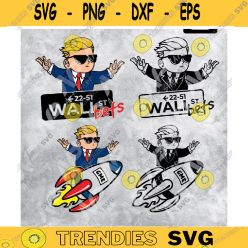 BUNDLE Wall Street Bets SVG GameStonk GameStop Reddit Wallstreetbets Cut file layer Outlineprintable sublimation Design 134 copy