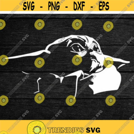 Baby Alien SVG Cutting Files 2 Yoda Digital Clip Art Mandalorian SVG. Design 13