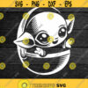 Baby Alien SVG Cutting Files Yoda Digital Clip Art Mandalorian Art Yoda SVG. Design 83