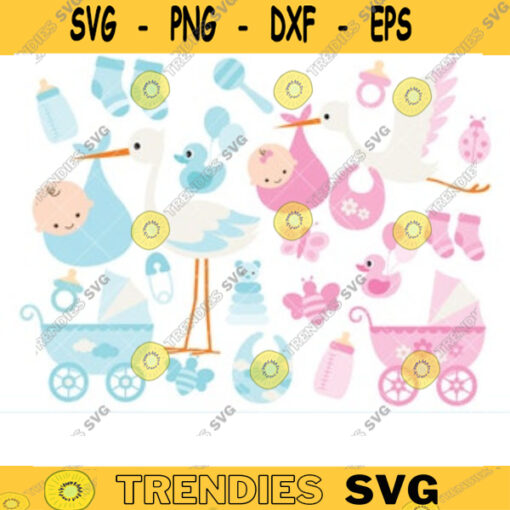 Baby Boy Clipart Baby Girl Clipart Baby Stork Clipart Baby Items Clipart Baby Stroller Clipart Baby Shower Invitation Clipart copy