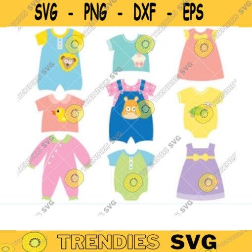 Baby Clothes Clipart Clip Art Cute Baby Dress Children Clothes Baby Shower Clipart copy