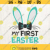 Baby Easter svg Birthday svg Bunny face svg Bunny ears svg My first easter svg Easter boy svg Newborn Easter SVG Design 310