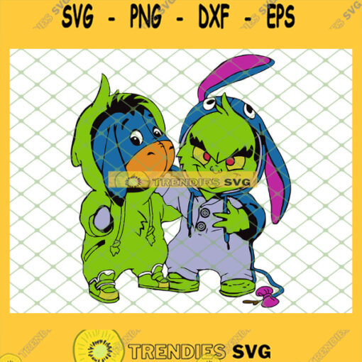 Baby Eeyore And Grinch Costume SVG PNG DXF EPS 1