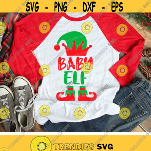 Baby Elf Svg Christmas Svg Family Elf Svg Dxf Eps Png Baby Cut Files Newborn Svg Funny Winter Svg Holiday Clipart Silhouette Cricut Design 2958 .jpg