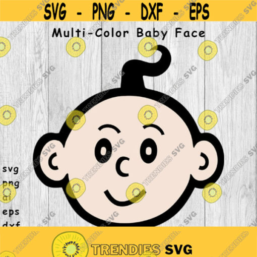 Baby Face Baby Boy Face Baby Girl Face svg png ai eps dxf DIGITAL FILES for Cricut CNC and other cut or print projects Design 293