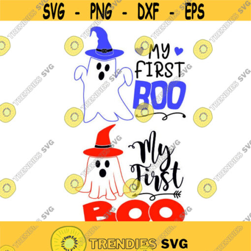 Baby First Boo Ghost Halloween Cuttable SVG PNG DXF eps Designs Cameo File Silhouette Design 1724