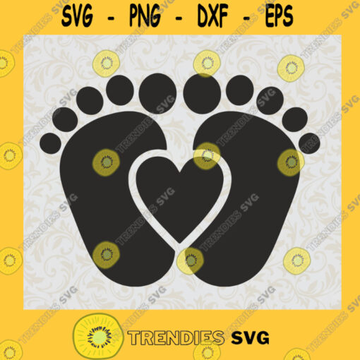 Baby Foot Print Heart New Family Line Art SVG Birthday Gift Idea for Perfect Gift Gift for Friends Gift for Everyone Digital Files Cut Files For Cricut Instant Download Vector Download Print Files