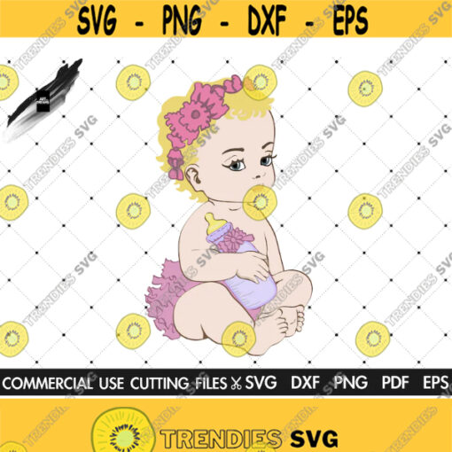 Baby Girl SVG Baby Svg Girl Svg Little Girl Svg Little Angel Svg Kids Svg Nursery Svg Newborn Svg Baby Silhouette Cricut Design 376