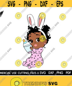 Baby Girl SVG Black Baby Svg Girl Svg Little Girl Svg Afro Girl Svg Kids Svg Nursery Svg Newborn Svg Baby Silhouette Cricut Cut File Design 340